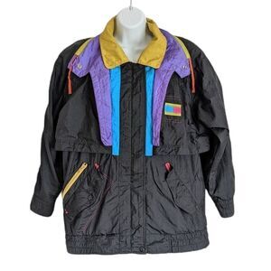 Vintage 80S 90s oversized casual isle black purple Small